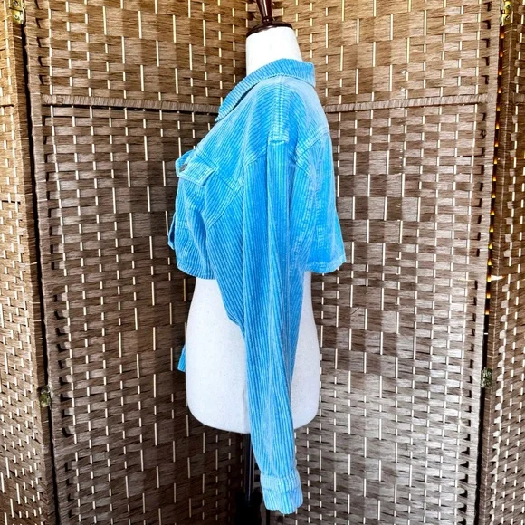 Urban Outfitters BDG blue corduroy cropped jacket L - Picture 9 of 16